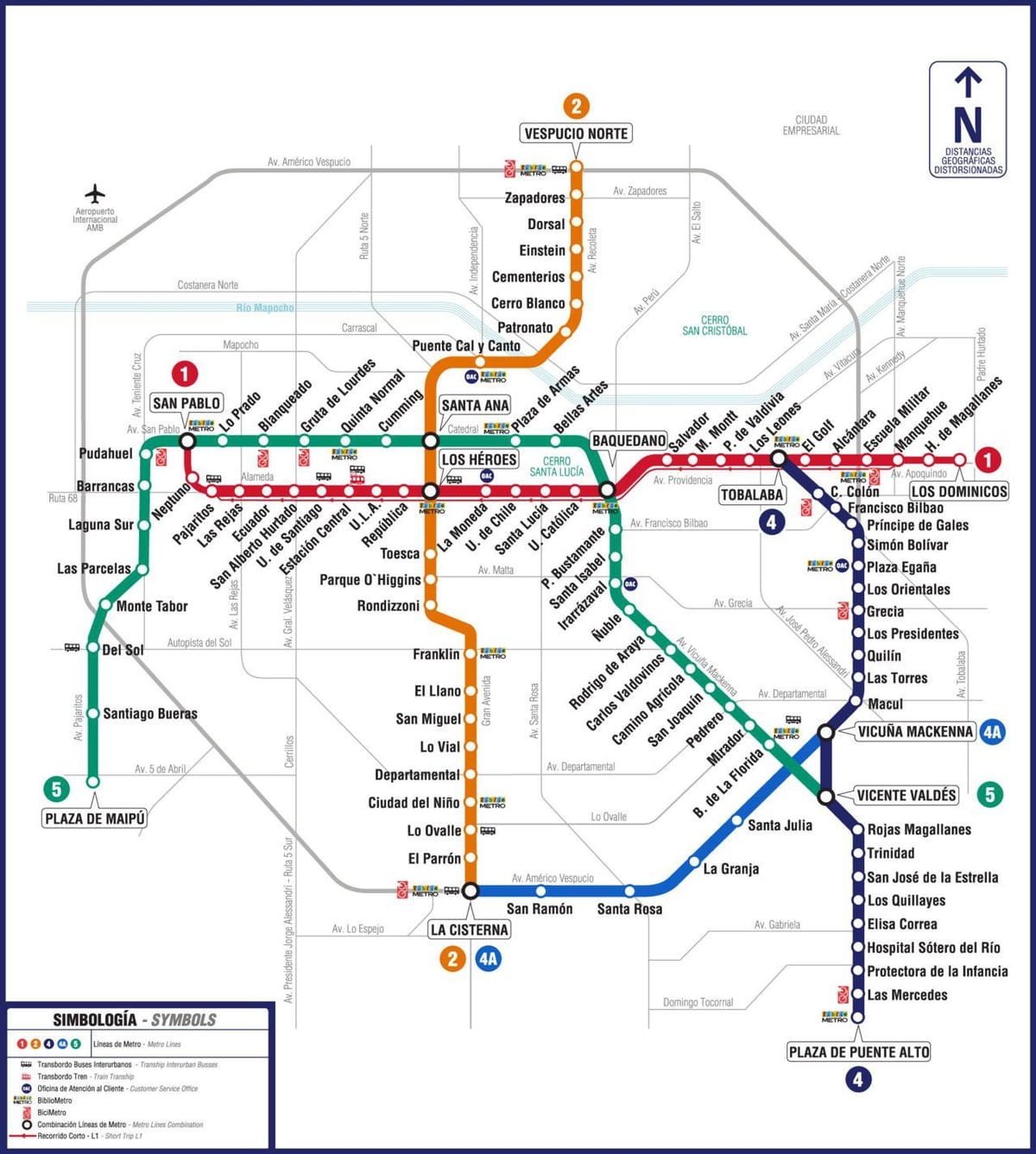 Mapa Chile metro