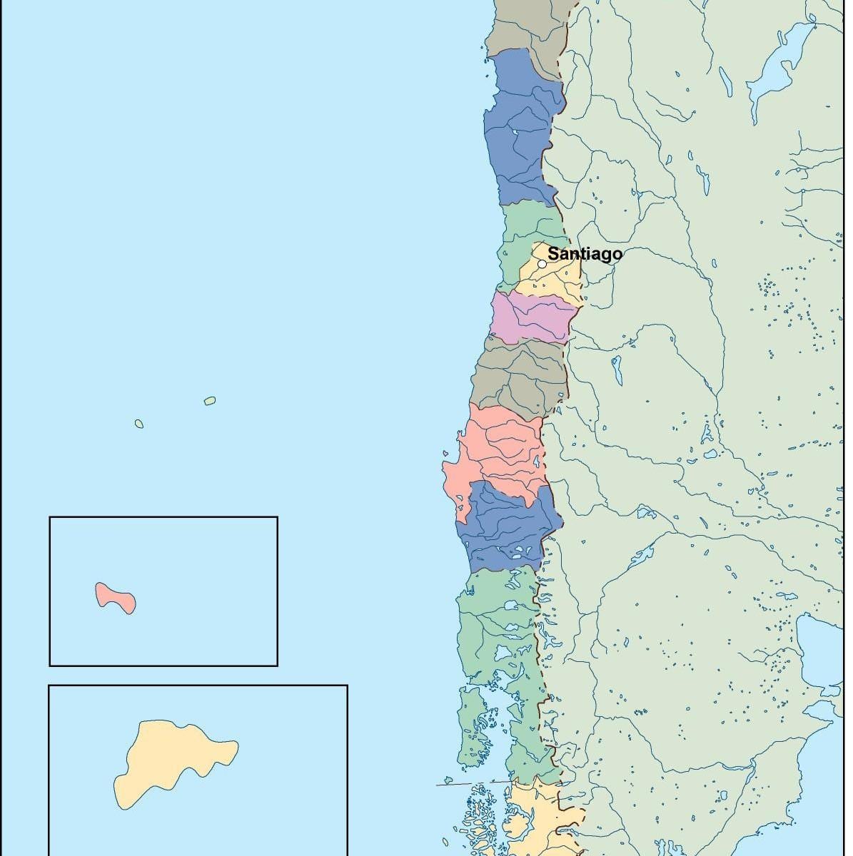 Mapa Chile vektor