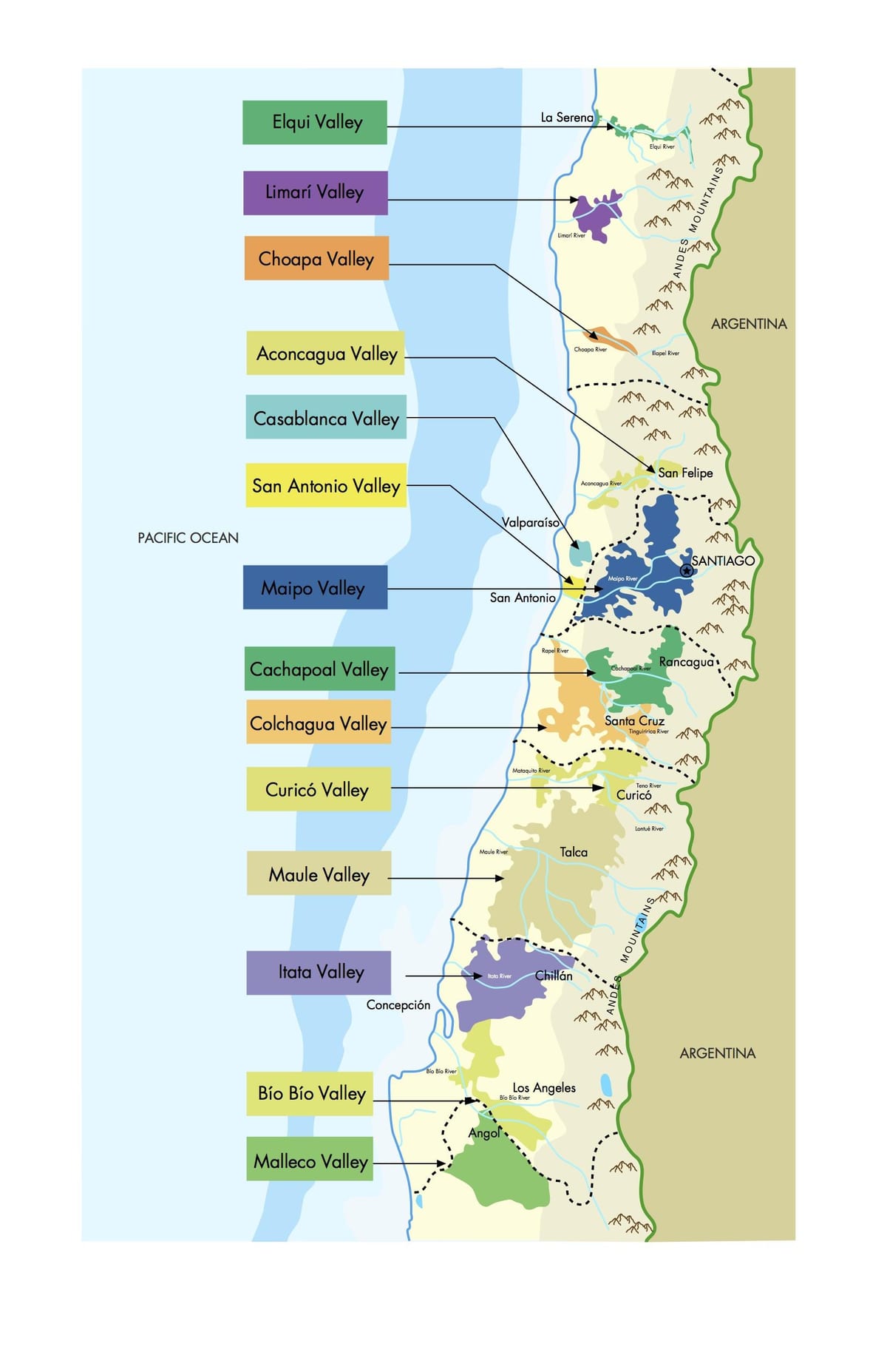 Mapa mapování Chile