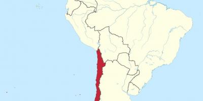 Chile v jižní americe mapě