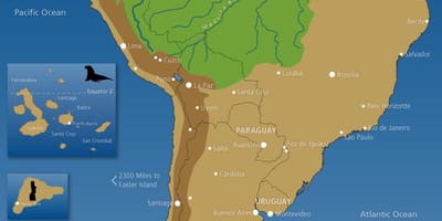 Mapa Chile andes hory