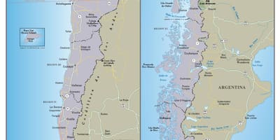 Mapa Chile cestování