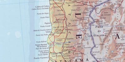 Mapa Chile silnici 