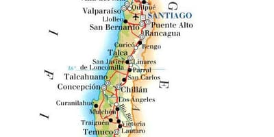 Mapa Chile národní parky 