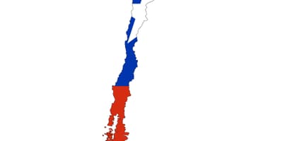 Chile, mapa, vlajka