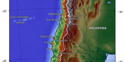 Chile geografie mapě