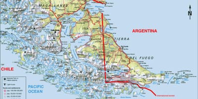 Jižní Chile mapě