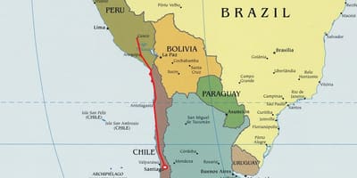 Mapa severní Chile