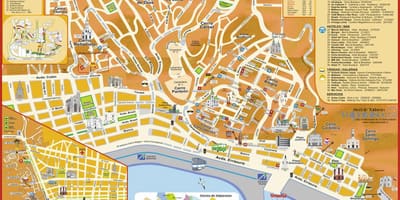 Turistická mapa valparaiso, Chile